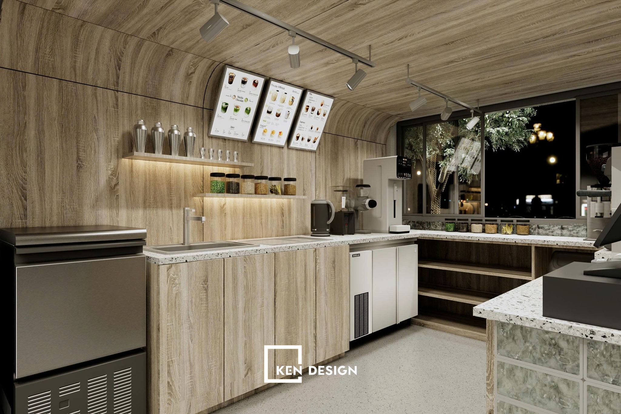 Ứng dụng đường thẳng kéo dài và kệ tủ kịch trần 